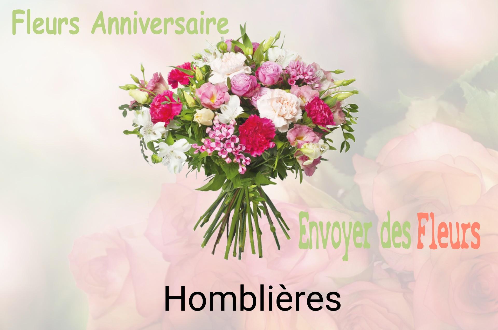 Bouquet de fleurs d’anniversaire livré à Homblières